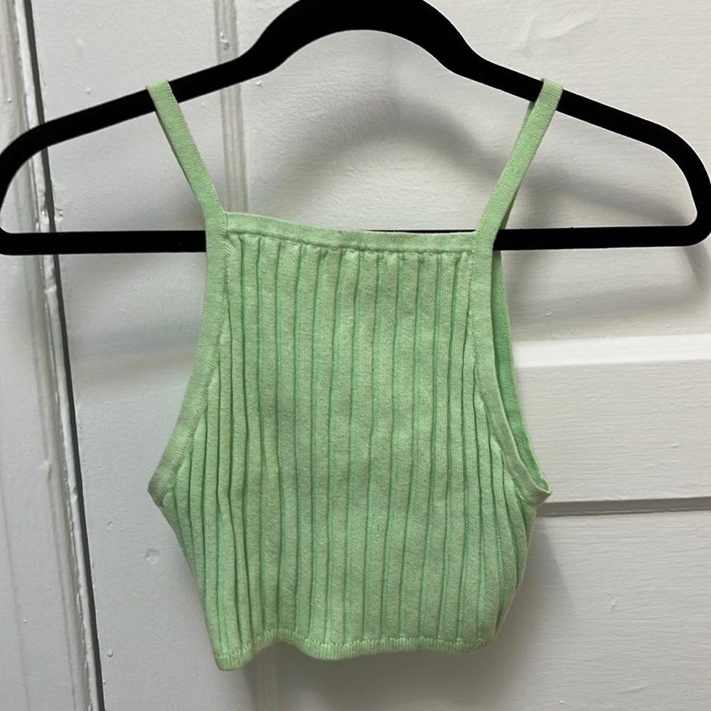 Mint green crop top